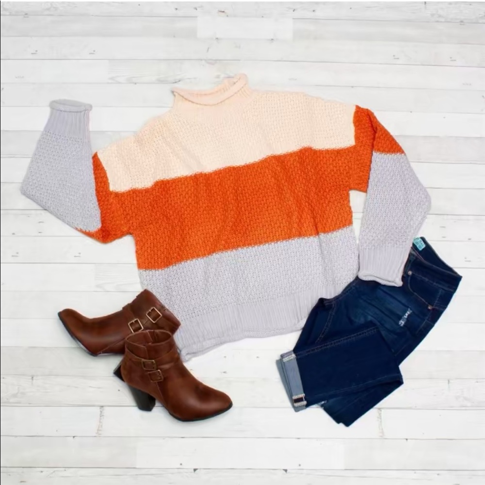 WARM & COZY Fall Colorblock Sweater